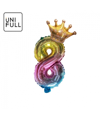 UNIFULL 16寸数字渐变色+皇冠  数字8