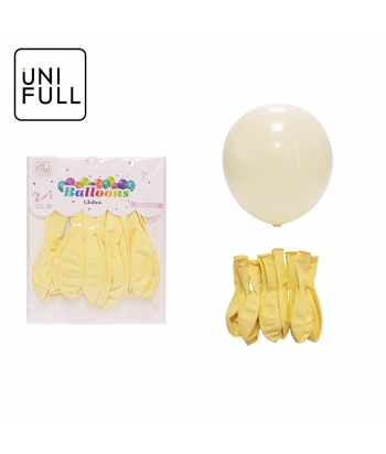 UNIFULL 2.8G马卡龙黄色气球10PCS订卡