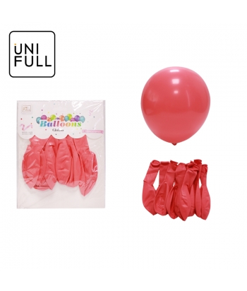 UNIFULL 2.8G马卡龙红色气球10PCS订卡