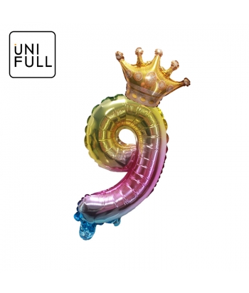 UNIFULL 16寸数字渐变色+皇冠  数字9
