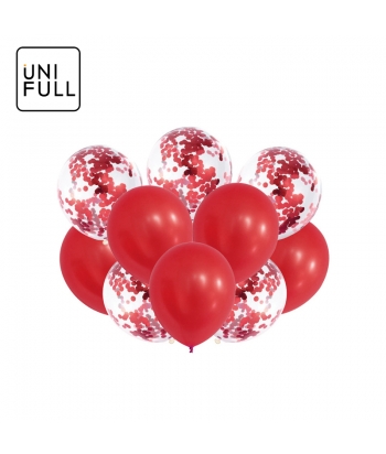 UNIFULL 10pcs balloon set in red