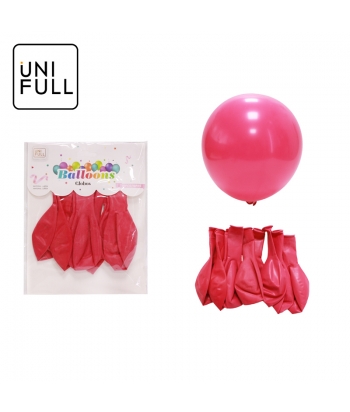 UNIFULL 2.8G亚光玫红色气球10PCS订卡