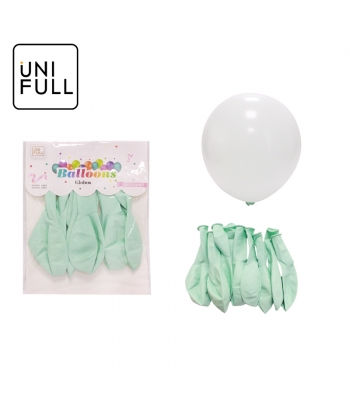 UNIFULL 2.8G马卡龙绿色气球10PCS订卡