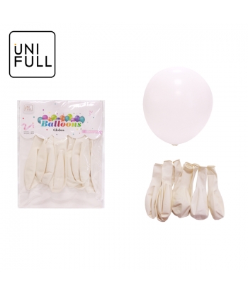 UNIFULL 2.8G亚光白色气球10PCS订卡
